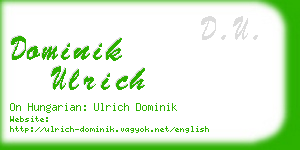 dominik ulrich business card